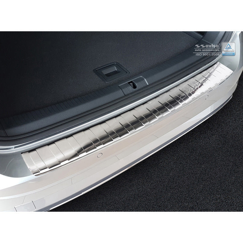 Avisa, Rear bumper protector, stainless steel, fits Volkswagen Golf VII Variant Facelift incl. R-Line & Alltrack 2017-2020 'Ribs'