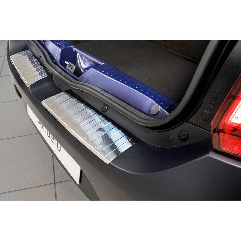 Avisa, ochraniacz tylnego zderzaka, stal nierdzewna, pasuje do Dacia Sandero III 2012-2020 'Ribs' (2-częściowy)