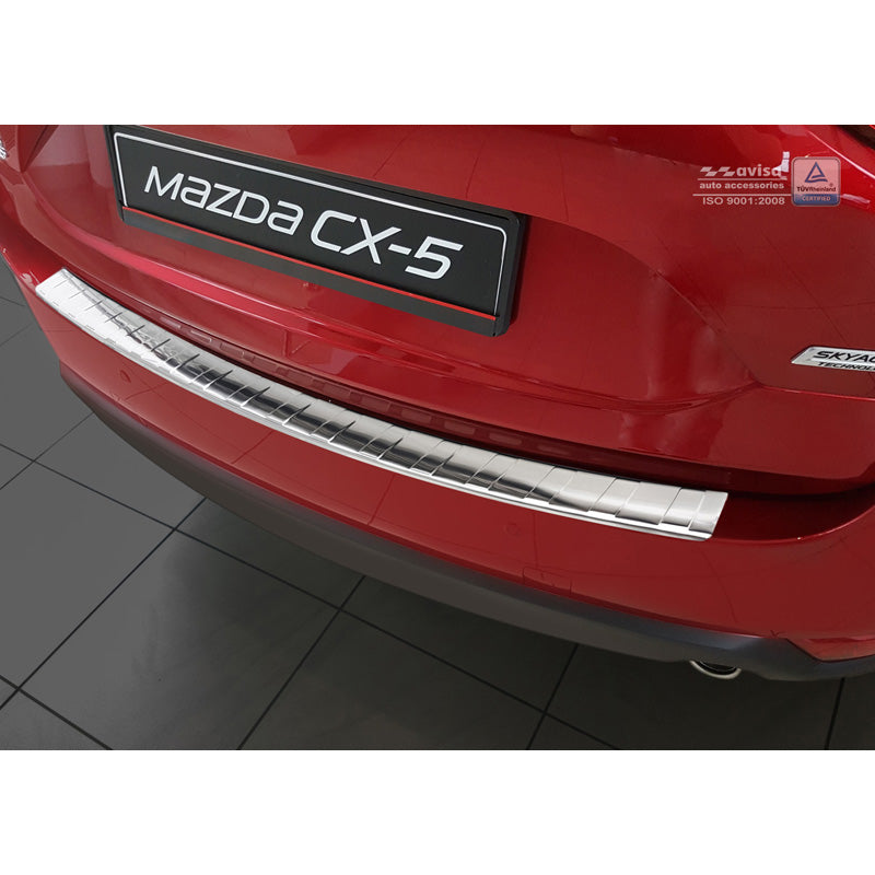Avisa, Rear bumper protector, stainless steel, fits Mazda CX-5 II 2017- incl. Facelift 'Ribs'