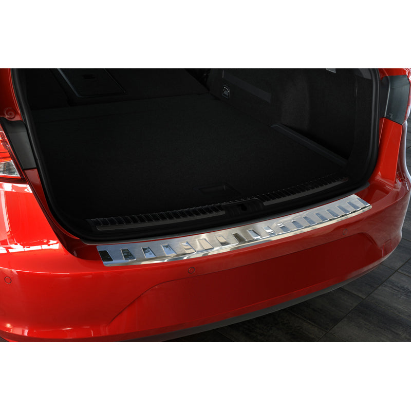 Avisa, protector de parachoques trasero, acero inoxidable, compatible con Seat Leon 5F ST 2013-2020 'Ribs'