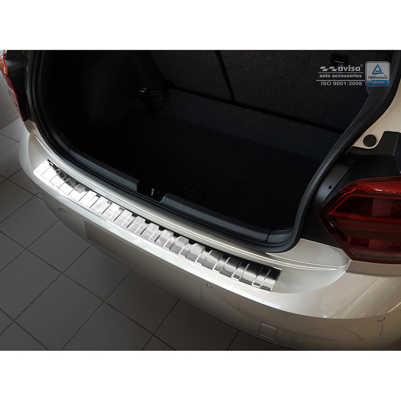 Avisa, Zadní kryt nárazníku, nerezová ocel, pasuje na Volkswagen Polo VI 5-dveřový 2017-2021 & Facelift 2021- 'Ribs'