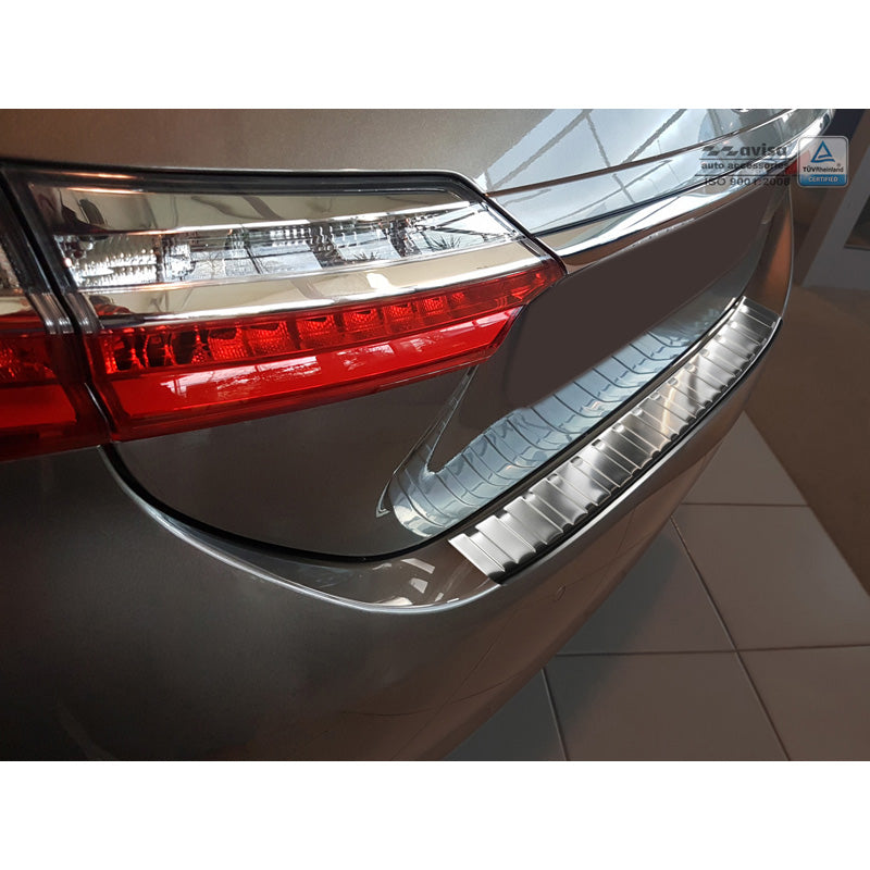 Avisa, protector del paragolpes trasero, acero inoxidable, compatible con Toyota Corolla XI E16 Facelift 2016- 'Ribs'