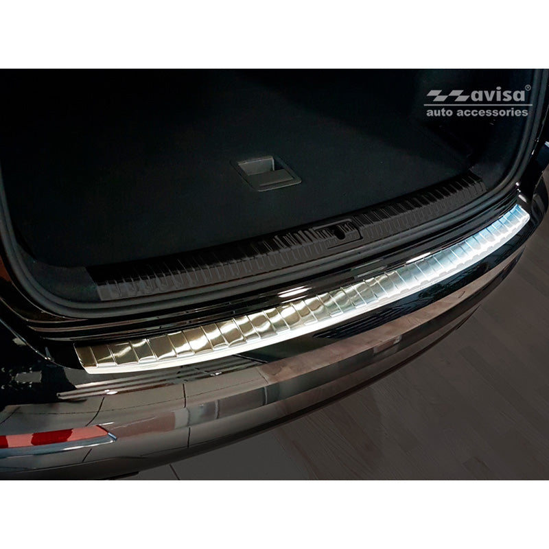Avisa, Protection de pare-chocs arrière, acier inoxydable, compatible avec Audi Q3 II 2019- incl. S-Line 'Ribs'