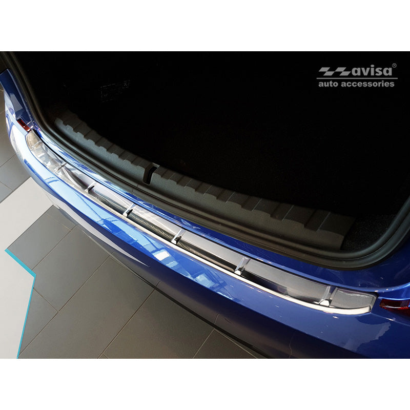 Avisa, Rear bumper protector, Stainless steel, Fits BMW 3-Series G20 Sedan M-Package 2019- 'Ribs'
