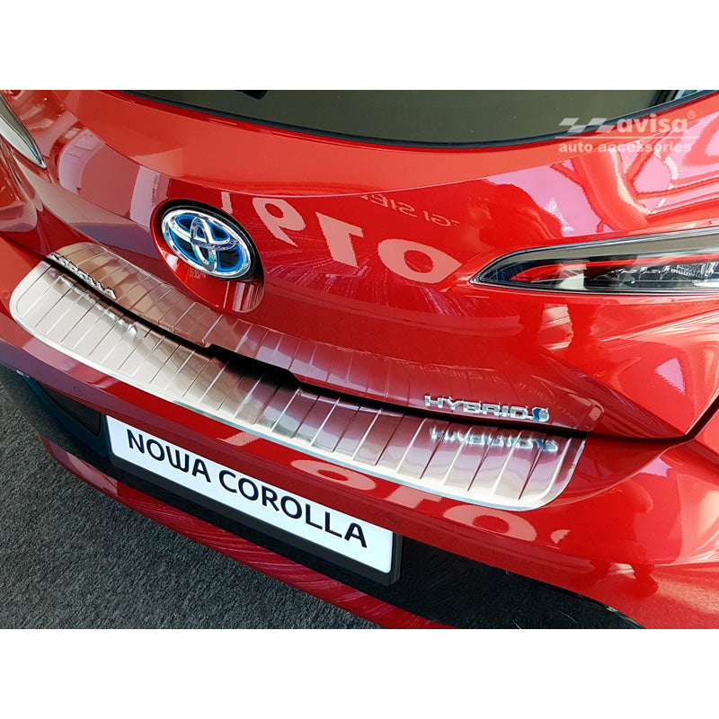 Avisa, ochrana zadního nárazníku, nerezová ocel, pasuje na Toyota Corolla XII HB 2019- (včetně GR-Sport) 'Ribs'