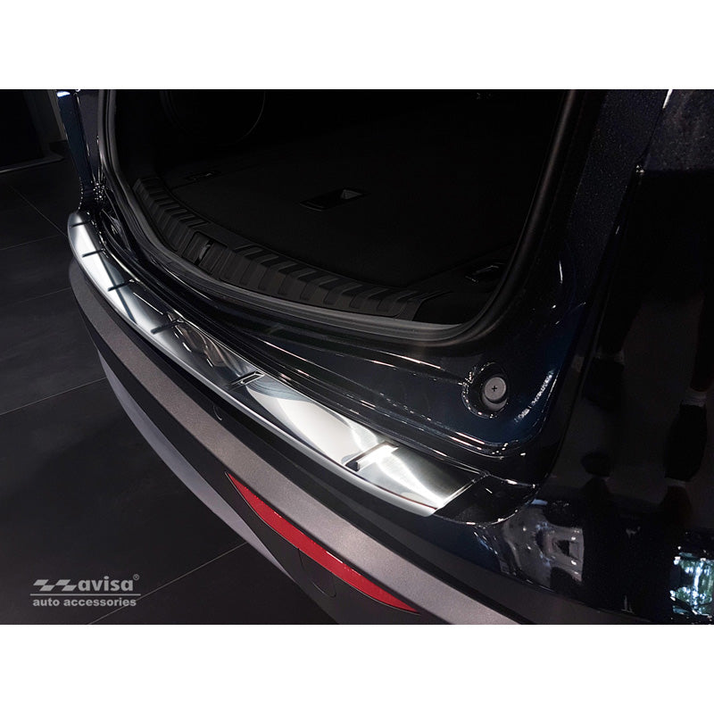 Avisa, protector de paragolpes trasero, acero inoxidable, compatible con Alfa Romeo Stelvio 2017- & FL 2020- 'nervaduras'