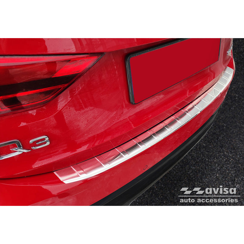 Avisa, protège-pare-chocs arrière, acier inoxydable, convient pour Audi Q3 II Sportback 2019- y compris RS 'Nervures'
