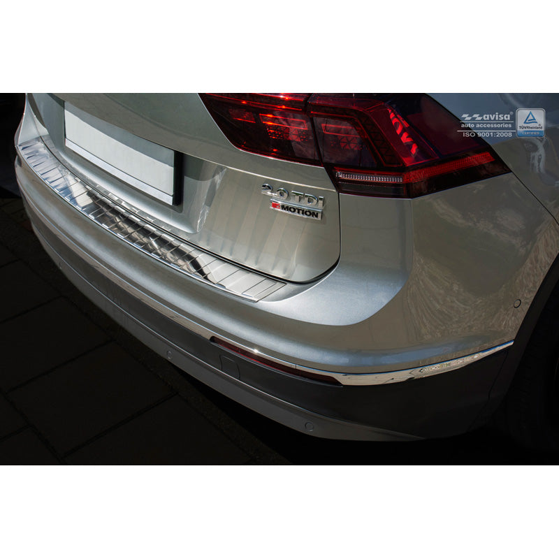 Avisa, protezione paraurti posteriore, acciaio inossidabile, adatta a Volkswagen Tiguan II incl. Allspace & R-Line 2016-2020 & FL 2020-2024 'Ribs'
