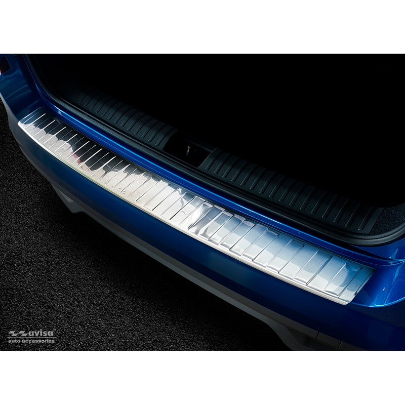 Avisa, protection de pare-chocs arrière, acier inoxydable, compatible avec Skoda Kamiq 2019- 'Ribs'