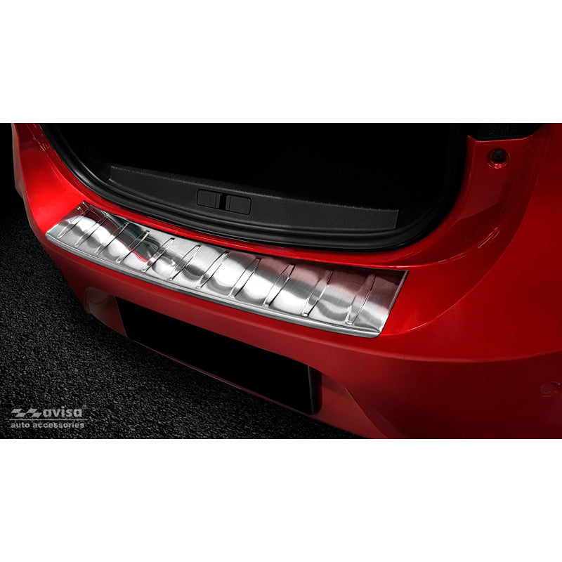 Avisa, Achterbumperbeschermer, Roestvrij staal, past op Opel Corsa F HB 5-deurs GS-Line 2019- 'Ribs'