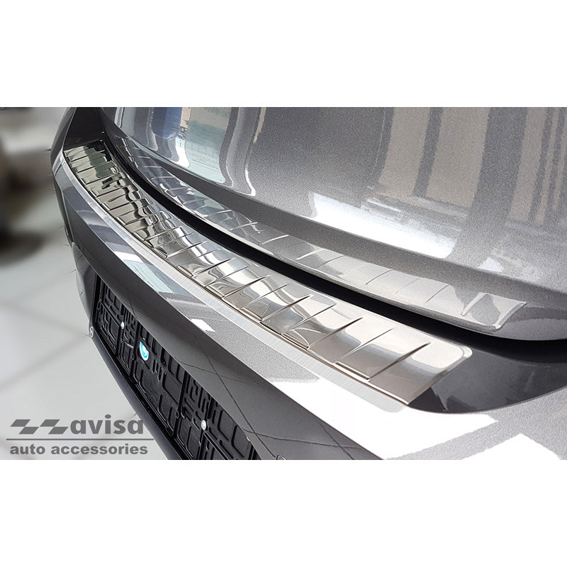 Avisa, Protezione paraurti posteriore, acciaio inossidabile, compatibile con Opel Corsa F Edition/Elegance HB 5 porte 2019- 'Ribs' (escl. Equipment Ultimate)