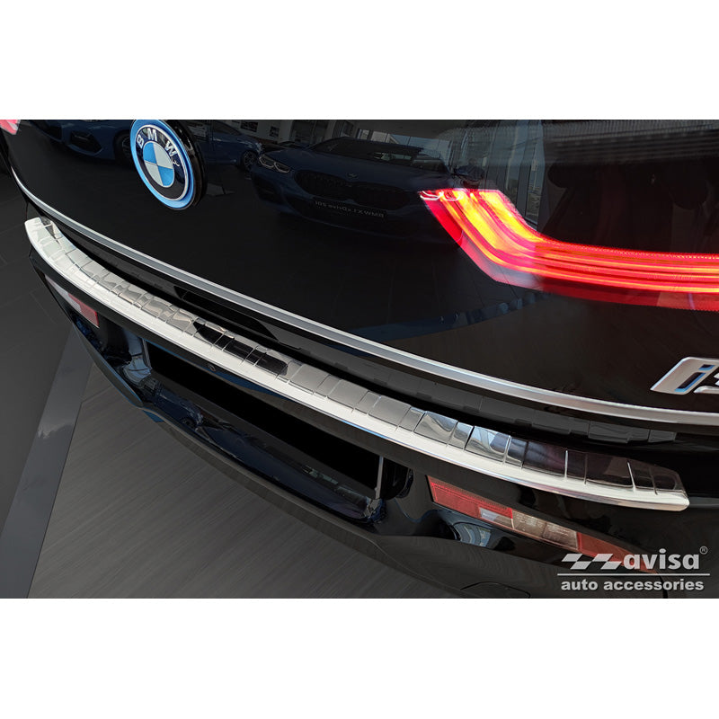 Avisa, Protector de paragolpes trasero, acero inoxidable, se adapta a BMW i3 (i01) Facelift 2017- 'Ribs'