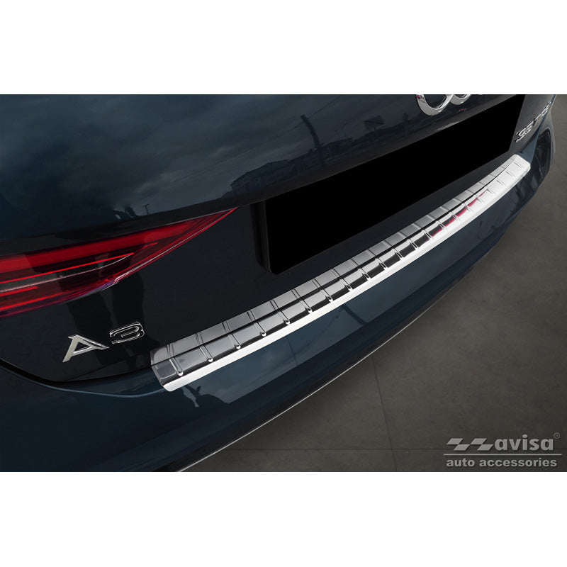 Avisa, protector de parachoques trasero, acero inoxidable, para Audi A3 (8Y) Sportback 2020- 'Ribs'