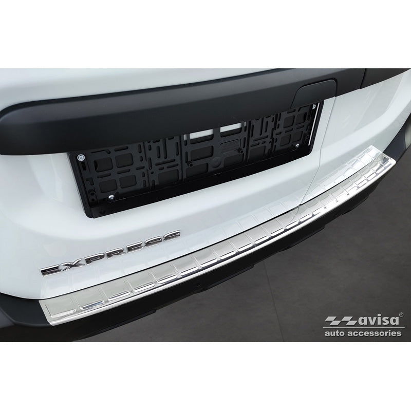 Avisa, Rear bumper protector, Stainless steel, fits Renault Express Furgon 2021- 'Ribs'