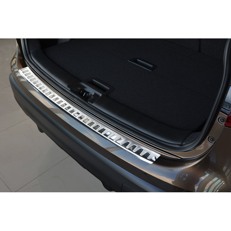 Avisa, Rear bumper protector, Stainless steel, fits Nissan Qashqai II 2014-2017 'Ribs'