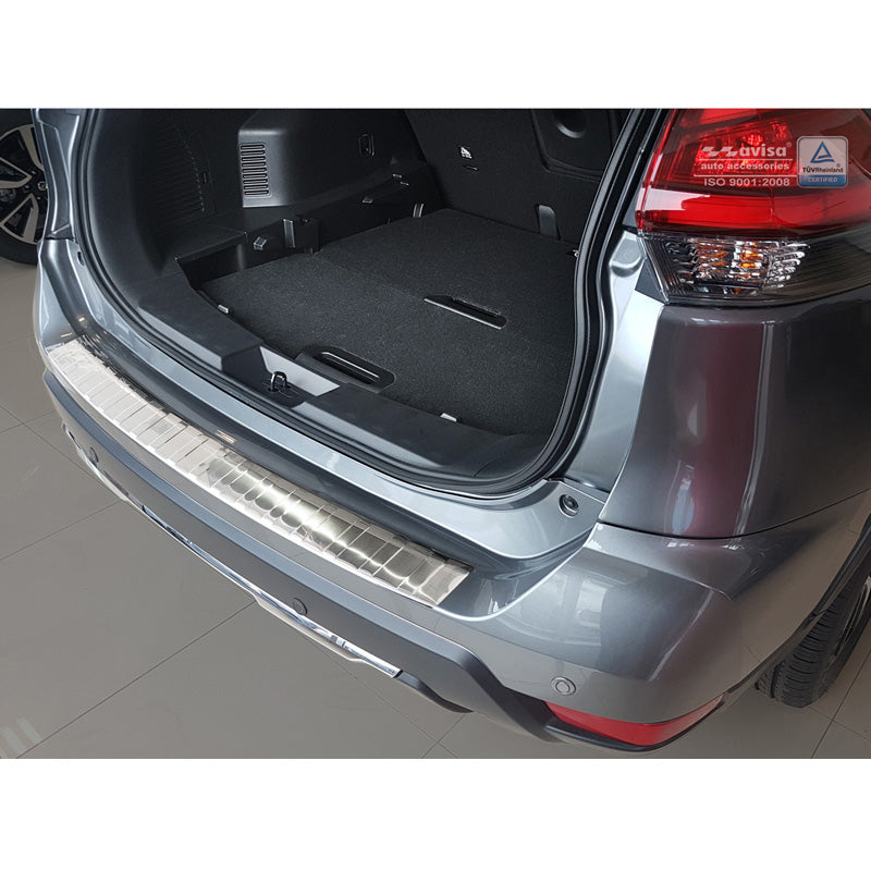 Avisa, Protezione paraurti posteriore, acciaio inox, adatta a Nissan X-Trail III (T32) Facelift 2017-2021 'Ribs'