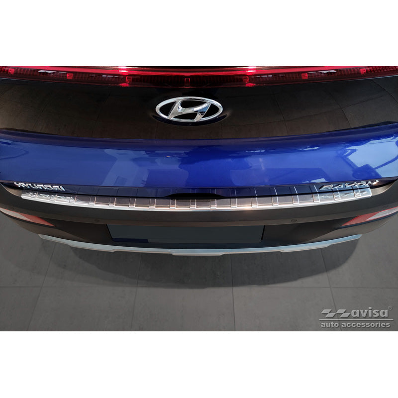 Avisa, ochrana zadního nárazníku, nerezová ocel, pasuje na Hyundai Bayon 2021- 'Ribs'