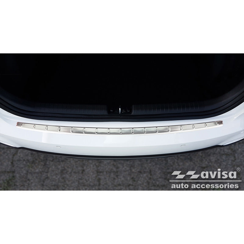 Avisa, protector de parachoques trasero, acero inoxidable, para Hyundai i20 II 5 puertas & Active Crossover FL 2018-2020 - 'Ribs'