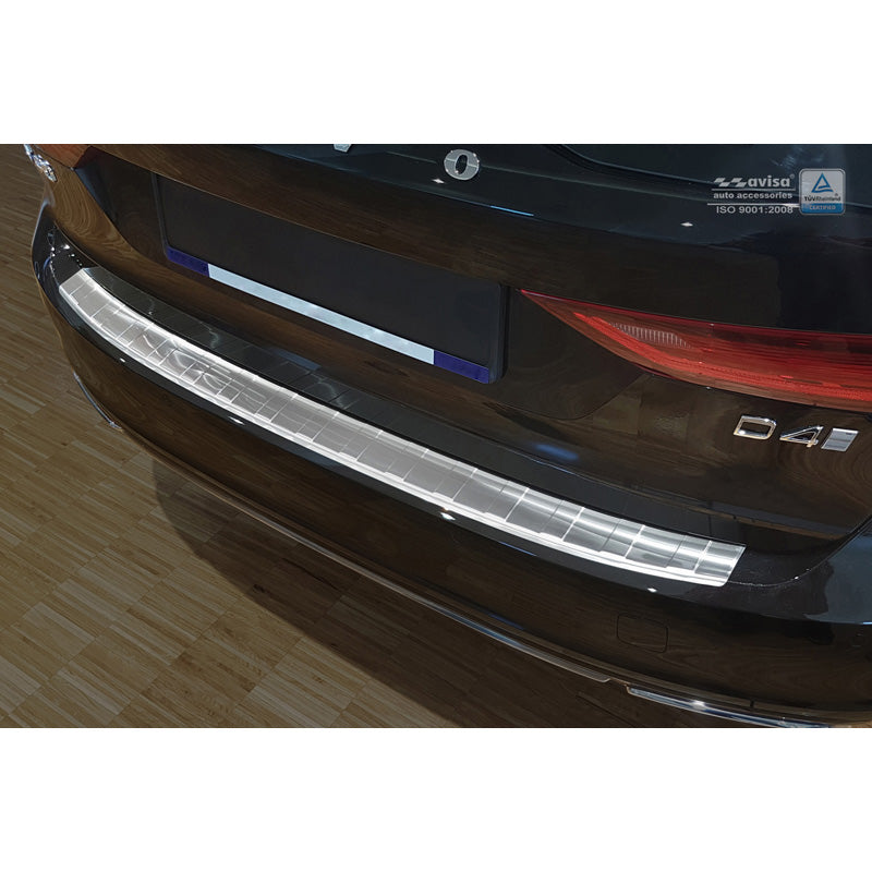 Avisa, protector de parachoques trasero, acero inoxidable, compatible con Volvo V90 9/2016- 'Ribs'