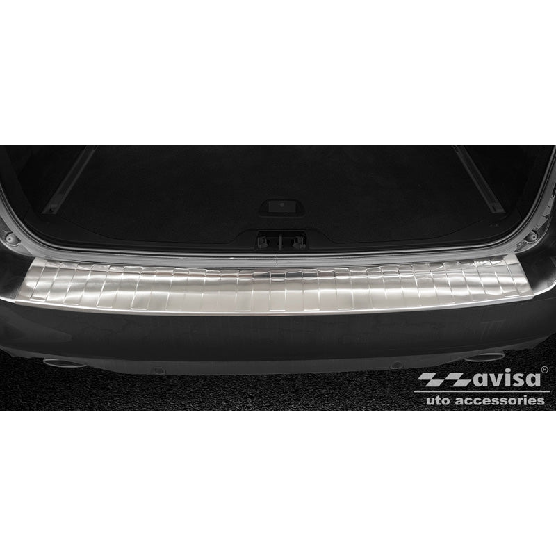 Avisa, protection de pare-chocs arrière, acier inoxydable, compatible avec Volvo V70 Facelift 2013-2016 'Nervures'