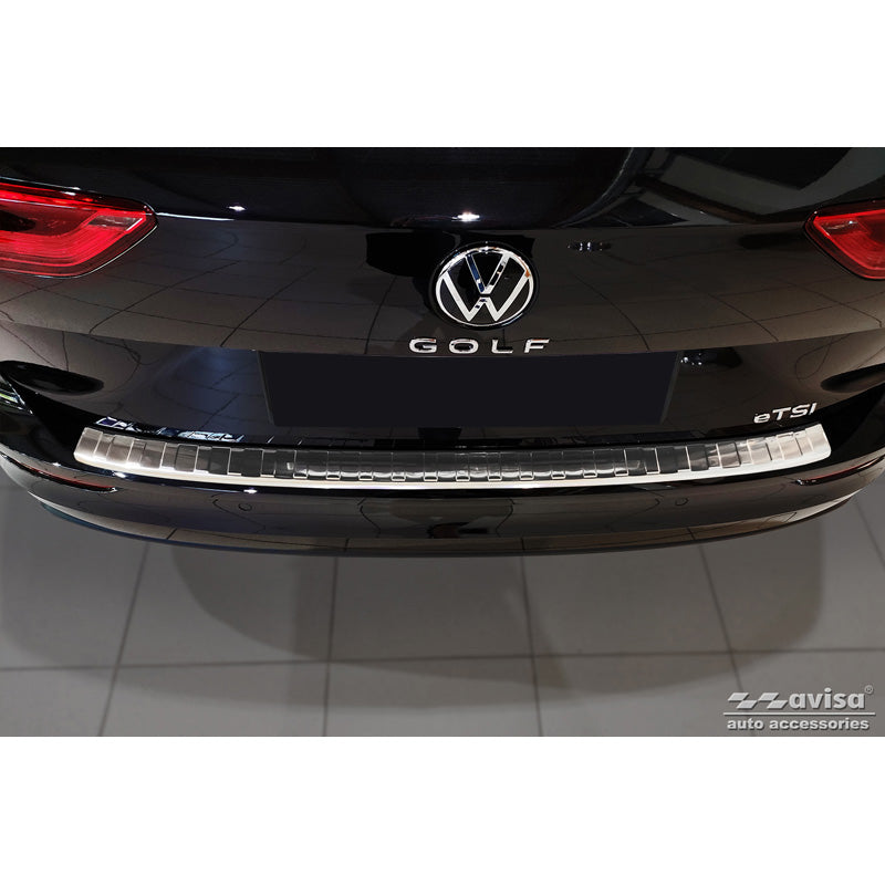 Avisa, Rear bumper protector, stainless steel, fits Volkswagen Golf VIII Variant 2020-2024 & FL 2024- 'Ribs'