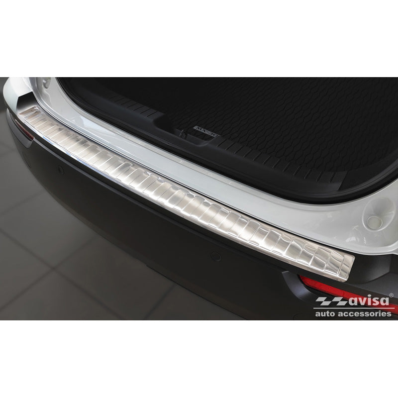 Avisa, protector de parachoques trasero, acero inoxidable, compatible con Mazda MX-30 2020- 'Nervaduras'