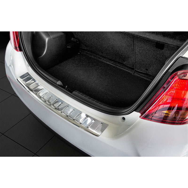 Avisa, Rear Bumper Protector, Stainless Steel, Fits Toyota Yaris III 2014-2019 'Ribs'