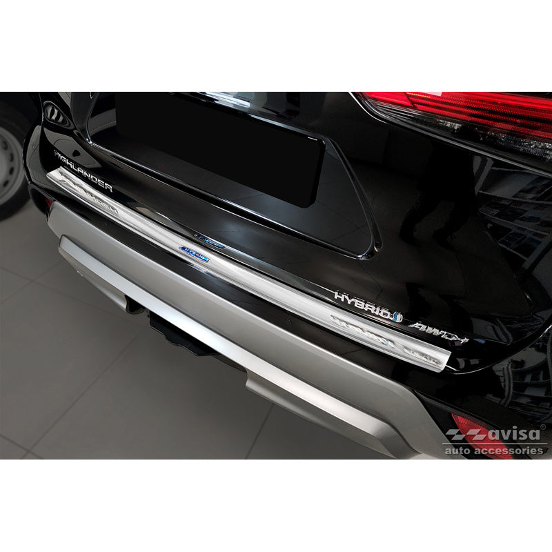 Avisa, Protezione paraurti posteriore, Acciaio inossidabile, adatto a Toyota Highlander (XU70) 2020- 'Hybrid'