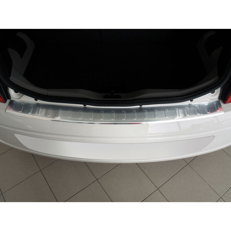 Avisa, protector de parachoques trasero, acero inoxidable, compatible con Volkswagen Up! 3/5 puertas 2012-2016 & FL 2016- 'Nervaduras'