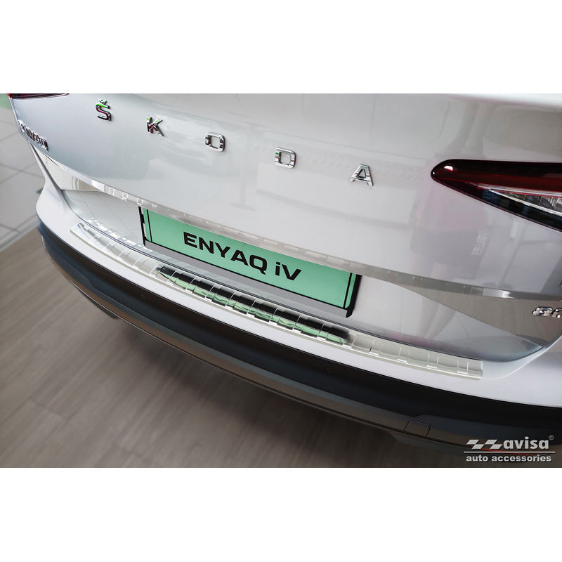 Avisa, ochranná lišta zadního nárazníku, nerezová ocel, pasuje na Skoda Enyaq iV 2020- bez Coupe 'Ribs'