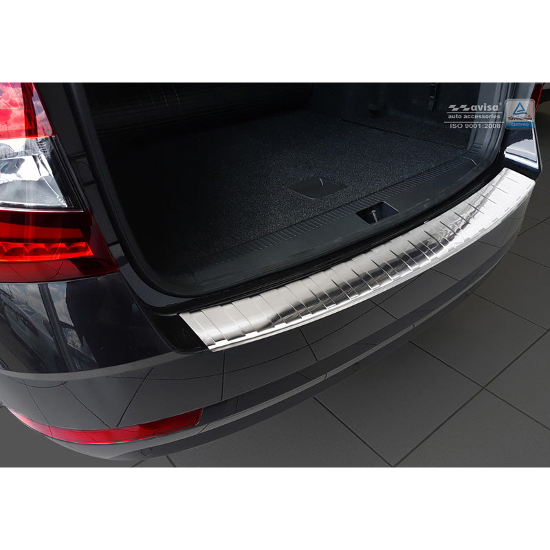 Avisa, ochrana zadního nárazníku, nerezová ocel, pasuje na Skoda Octavia III Kombi Facelift 2017-2020 'Žebra'