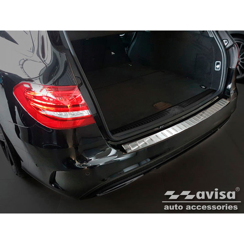 Avisa, ochrana zadního nárazníku, nerezová ocel, vhodné pro Mercedes C-Class W205 kombi 2014-2021 'Žebra'