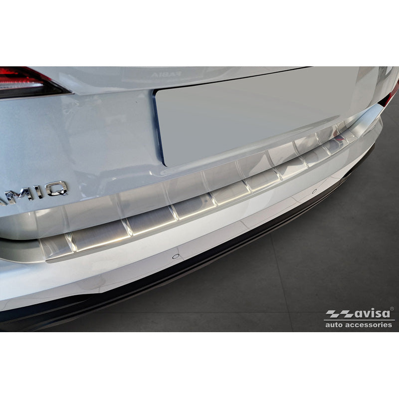 Avisa, osłona zderzaka tylnego, stal nierdzewna, pasuje do Skoda Kamiq Facelift 2024- 'żebrowane'