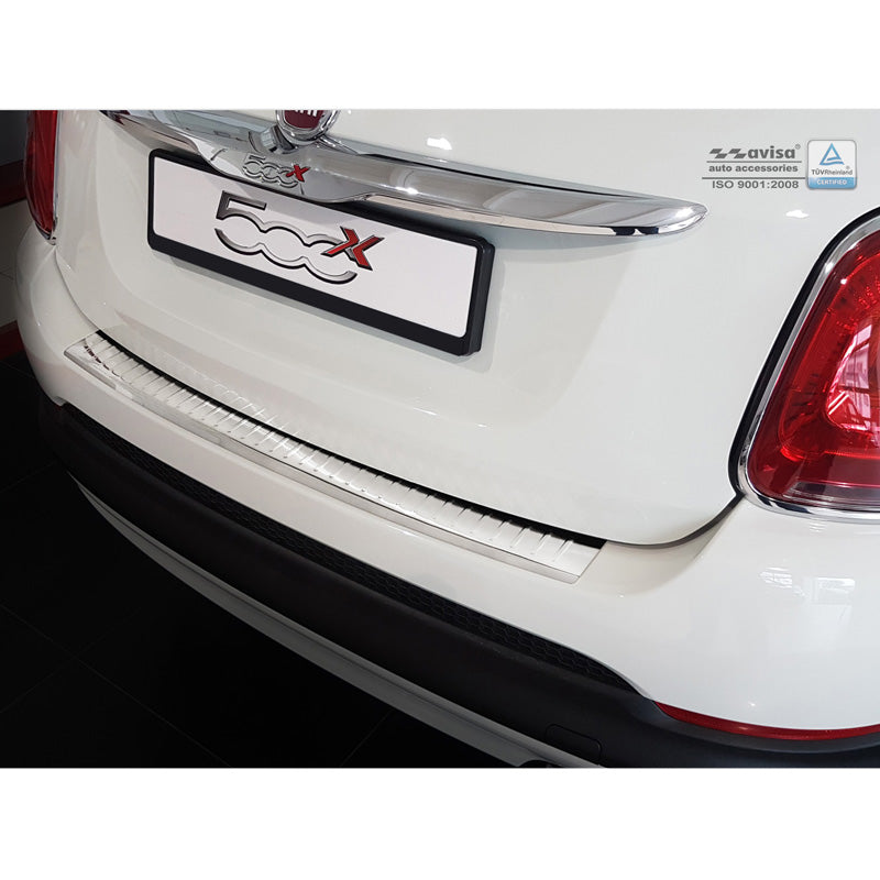 Avisa, protection de pare-chocs arrière, acier inoxydable, compatible avec Fiat 500X 2015-2018 'Ribs'