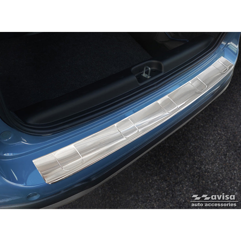Avisa, protector de parachoques trasero, acero inoxidable, compatible con Fiat Panda III Cross 2020- incl. Hybrid 'nervaduras'