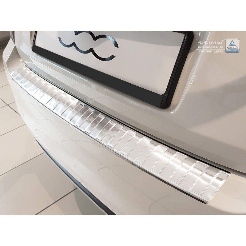 Avisa, protezione paraurti posteriore, acciaio inox, adatto a Fiat & Abarth 500 2015- (incl. Hybrid) 'Ribs'