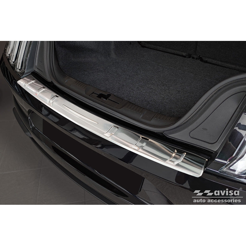 Avisa, protector de parachoques trasero, acero inoxidable, compatible con Ford Mustang VI Coupé 2015-2017 & FL 2017- incl. GT 'Ribs'