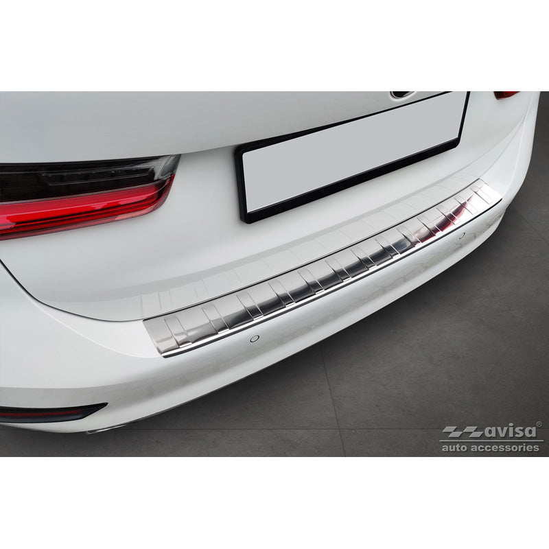 Avisa, ochrana zadního nárazníku, nerezová ocel, vhodné pro BMW 3-Series G21 Touring 2019-2022 'Ribs'