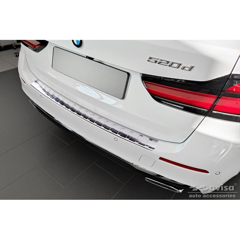 Avisa, Rear Bumper Protector, Stainless Steel, Fits BMW 5-Series G31 Touring Facelift 2020- excl. M-Sport 'Ribs'