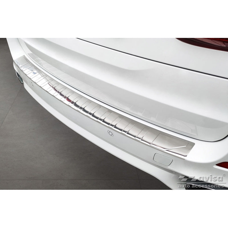 Avisa, Rear Bumper Protector, Stainless Steel, Fits BMW X5 F15 2013-2018 with M-Pakage 'Ribs'