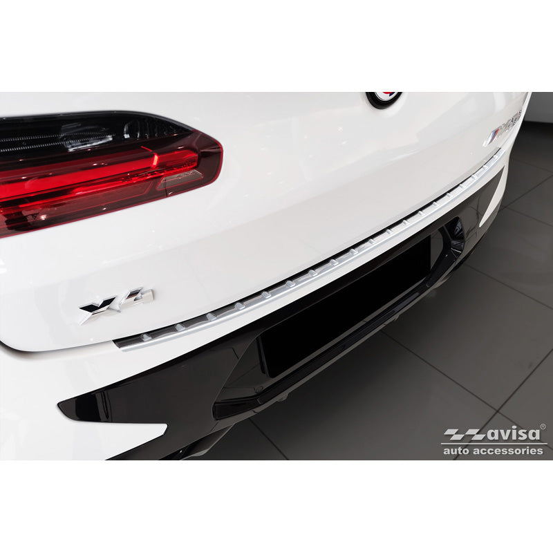 Avisa, Rear Bumper Protector, Stainless Steel, Fits BMW X4 G02 FL 2021- with M-Pakage 'Ribs'