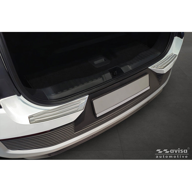 Avisa, Protector de paragolpes trasero, Acero inoxidable, Compatible con Ford Explorer EV 2024, 'Ribs'