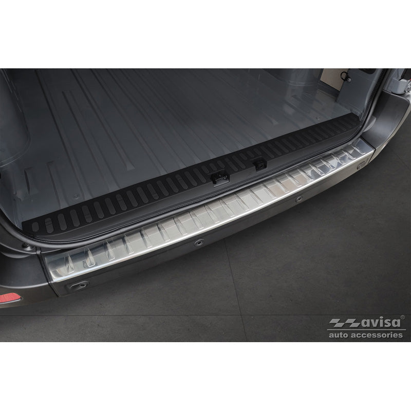Avisa, protector de paragolpes trasero, acero inoxidable, compatible con Opel Movano / Renault Master III 2010-2018 & 2018-2021 'Ribber'