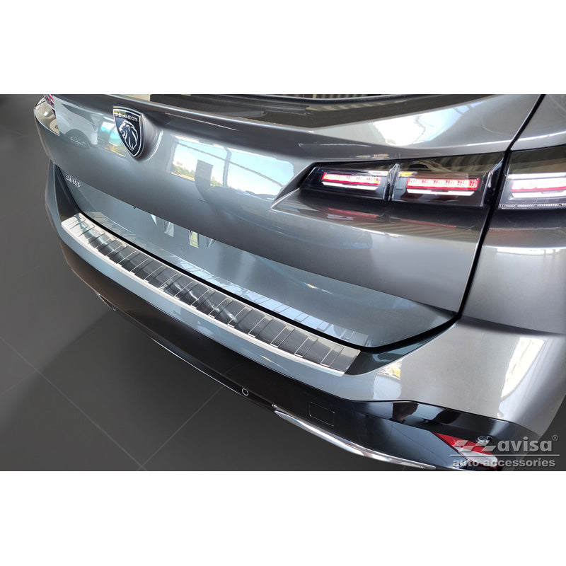 Avisa, ochrana zadního nárazníku, nerezová ocel, pasuje na Peugeot 308 II SW 2013-2017 & po faceliftu 2017-2021 'Žebra'