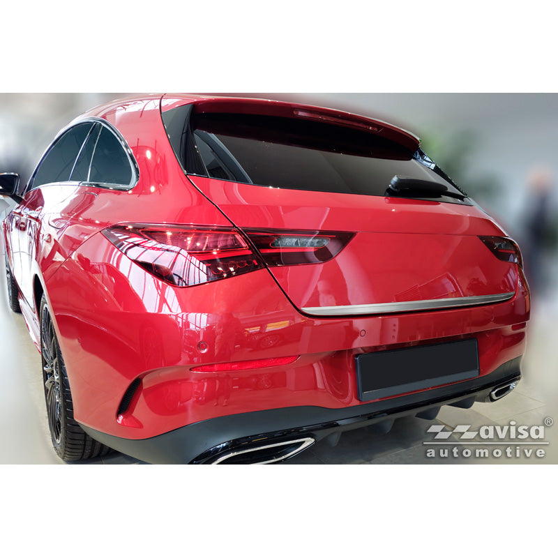 Avisa, Bagklapbeklædning, Børstet rustfrit stål, passer til Mercedes CLA Shooting Brake (X118) (2019-)