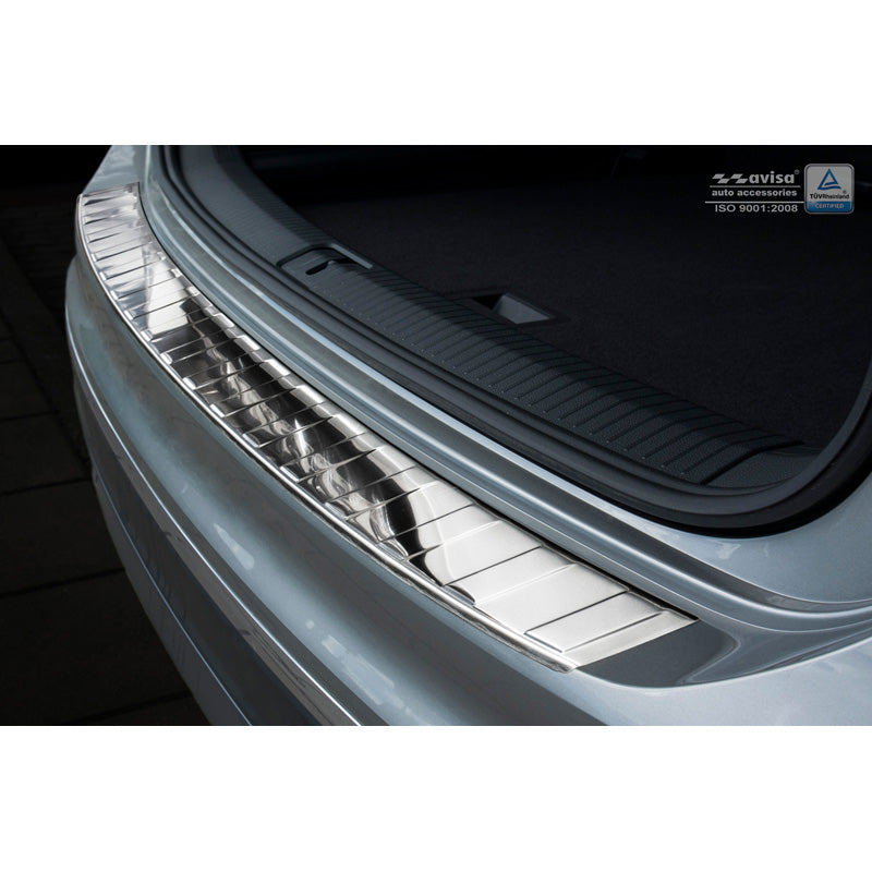 Avisa, protezione paraurti posteriore, lucidato a specchio, acciaio inossidabile, adatto a Volkswagen Tiguan II incl. Allspace & R-Line 2016-2020 & FL 2020-2024 'Ribs'