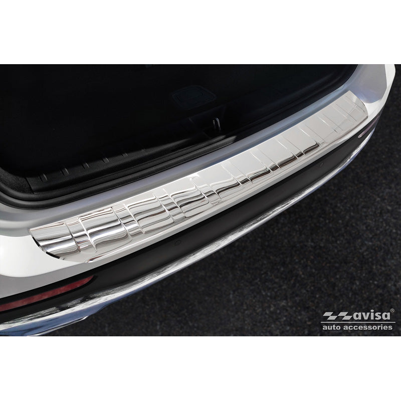 Avisa, ochrana zadního nárazníku, leštěný do vysokého lesku, nerezová ocel, pasuje na Mercedes GLB (X247) incl. AMG 2019- 'Žebra'