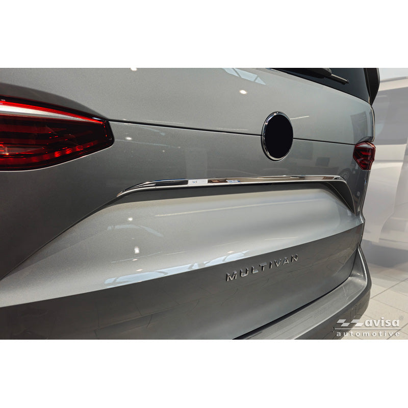 Avisa, protezione portellone posteriore, acciaio inox cromato, compatibile con Volkswagen Multivan T7 (2021-)