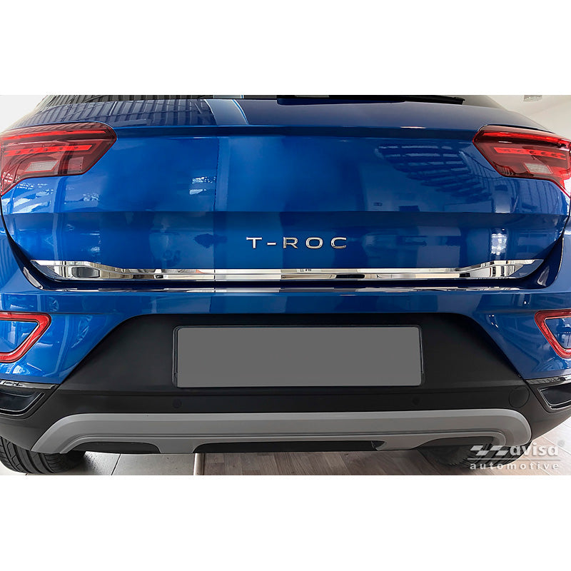 Avisa, Bagklapsliste, Krom rustfrit stål, passer til Volkswagen T-Roc (2017-2022) & Facelift (2022-2025) inkl. Cabrio