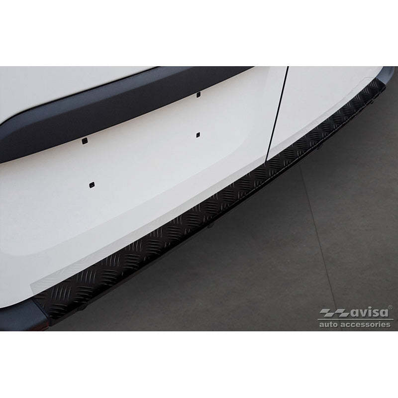 Avisa, Ochraniacz tylnego zderzaka, matowa czarna, alu, pasuje do Mercedes Sprinter III 2018- 'Riffled plate'